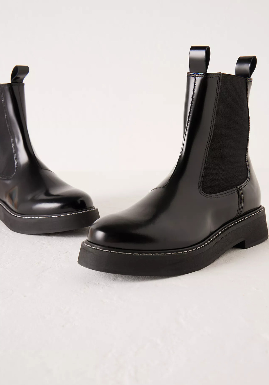 Anthropologie Pilcro Leather Black Chelsea Boots - EU 40 (9.5-10.0 US)